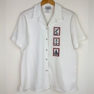 Nikki Vintage 80's Nautical Blouse